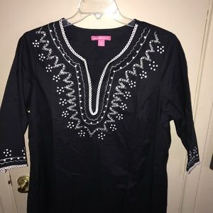 Black Sequins Tunic SZ L(18/20)